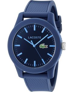 Lacoste Men's 2010765 Lacoste.12.12 Blue Resin Watch with Textured Silicone Band