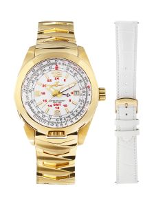 The Abingdon Co Amelia Steel-and-24k-gold plated AM-GOLD White Dial Womens 40-mm Quartz Sapphire crystal. Wrist Watch