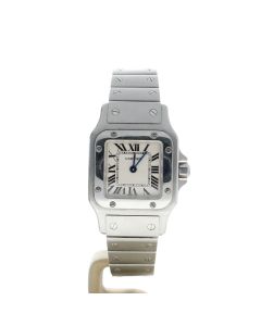 Cartier Santos Galbee Stainless-steel 177355 NX White Dial Womens 24-mm Automatic self-wind Sapphire crystal. Swiss Made Wristwatch
