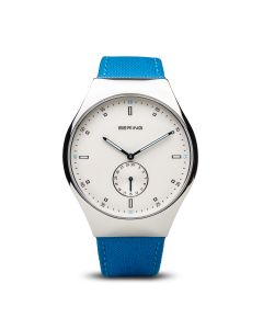 BERING Time 70142-604 Men Smart Traveler Collection Watch with Nylon Strap and scratch resistant sapphire crystal. Designed in Denmark