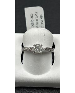 Rings-Side Diamonds, 18k White Gold GIA-205387