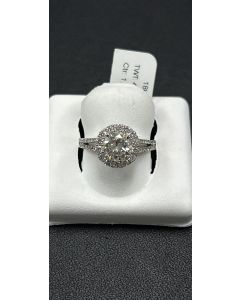 Rings-Side Diamonds, Diamond 18k White Gold GIA-205384