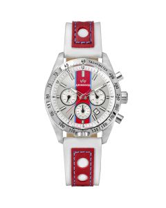 Abingdon Women Jordan Victory Red Tachy Watch with Camel Leather Strap