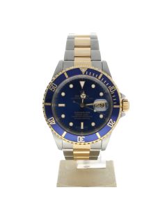 Rolex Submariner Stainless-steel 16613LB Blue Dial Men's 40-mm Automatic self-wind Sapphire crystal. Swiss Made Wristwatch