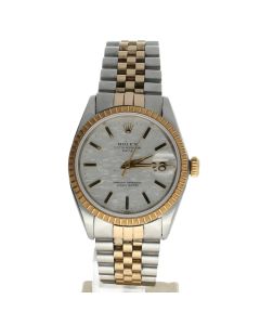Rolex Date 34 Stainless-steel 1500 Champagne Dial Women's 34-mm Automatic-self-wind Sapphire crystal. Swiss Made Wrist Watch
