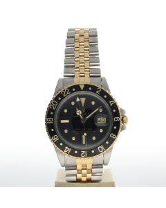 Rolex GMT-Master Stainless-steel 1675 Black Dial Mens 40-mm Automatic-self-wind Sapphire crystal. Swiss Made Wrist Watch