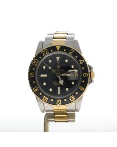 Rolex GMT-Master Stainless-steel 1675 Black Dial Men's 40-mm Automatic self-wind Sapphire crystal. Swiss Made Wristwatch