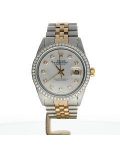 Rolex DateJust 36 Stainless-steel Mother-of-Pearl Dial Mens 36-mm Automatic self-wind Sapphire crystal. Swiss Made Wrist Watch - 1601