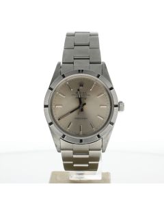 Rolex Air-King Stainless-steel 14010 Silver Dial Mens 34-mm Automatic self-wind Sapphire crystal. Swiss Made Wrist Watch