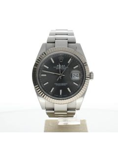 Rolex DateJust 41 Stainless-steel 126334 Black Dial Mens 41-mm Automatic self-wind Sapphire crystal. Swiss Made Wrist Watch