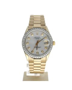 Rolex Date 34 Yellow-gold MOP Dial Women's 34-mm Automatic-self-wind Sapphire crystal. Swiss Made Wrist Watch - 1550