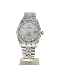 Rolex Datejust 36 Stainless-steel MOP Diamond Dial Men's 36-mm Automatic-self-wind Sapphire crystal. Swiss Made Wrist Watch-1601