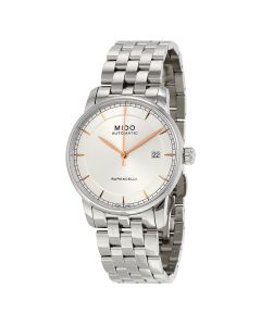 Mido M86004101 Watch Baroncelli II Mens M8600.4.10.1 Silver Dial Stainless Steel Case Automatic Movement