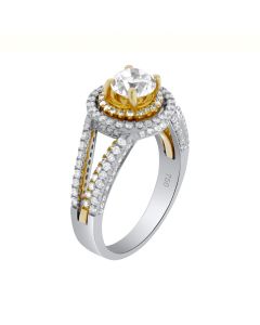 1.91Ct. T.W. Diamond Ring In 18 Karat White Gold