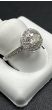 0.92 CT Rings-Halo, Diamond 18k White Gold GIA-205383