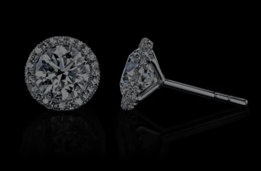 Discover round, princess, and Halo diamonds studs.